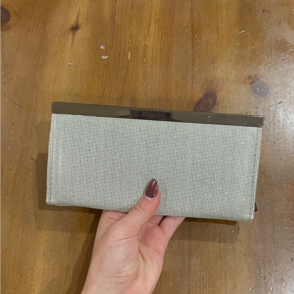 TWO Chic Wallet Clutches- one with sparkles, another white design - Picture 2 of 13